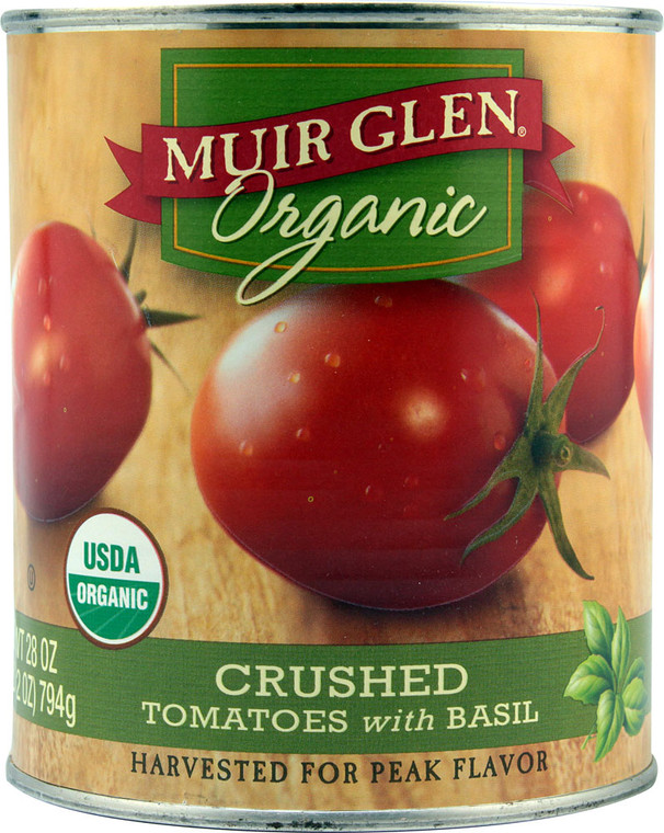 Muir Glen Organic Crushed Tomatoes with Basil -- 28 fl oz