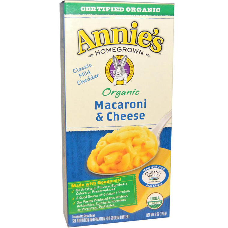 3 PACK of Annies Homegrown, Organic Macaroni & Cheese, Classic Cheddar, 6 oz (170 g)