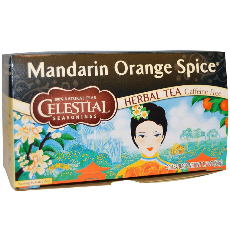 3 PACK of Celestial Seasonings Herbal Tea Caffeine Free Mandarin Orange Spice -- 20 Tea Bags