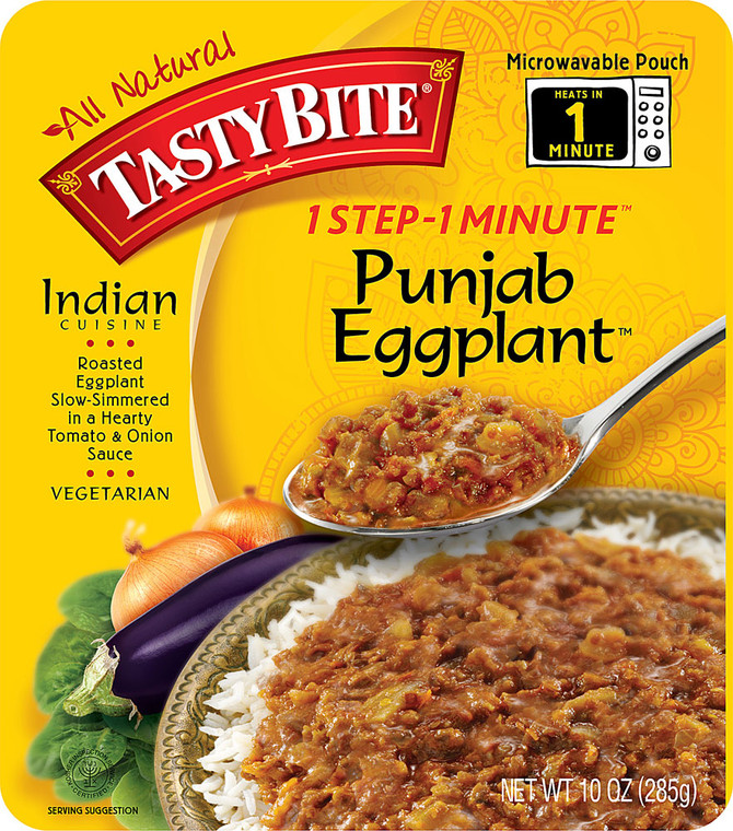 3 PACK of Tasty Bite Indian Cuisine 1 Step - 1 Minute Punjab Eggplant -- 10 oz