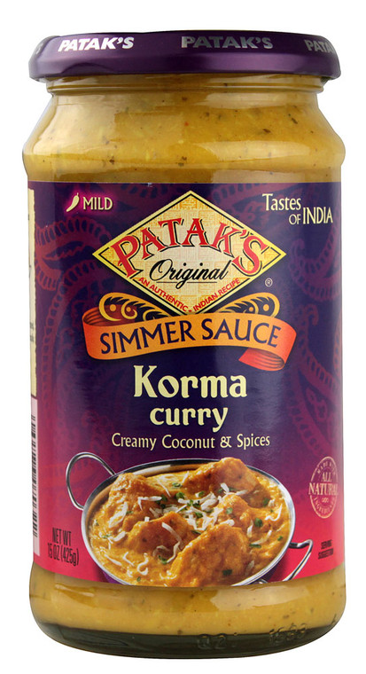 Pataks, Simmer Sauce,  Korma Curry - 15 oz