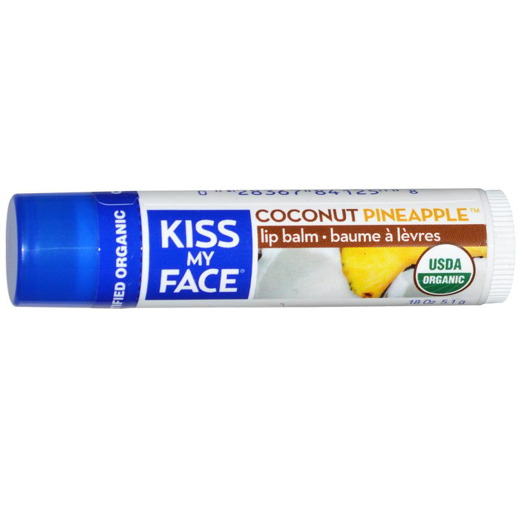 Kiss My Face, Organic Lip Balm, Coconut Pineapple, .18 oz (5.1 g)