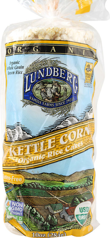 3 PACK of Lundberg Organic Rice Cakes Kettlecorn -- 10 oz