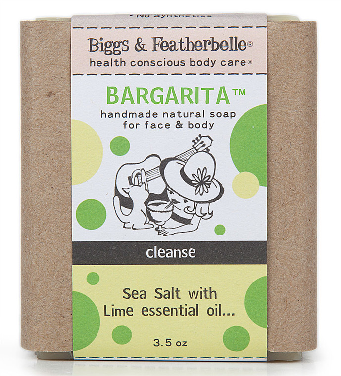 3 PACK of Biggs & Featherbelle Bargarita Natural Bar Soap Sea Salt with Lime -- 3.5 oz