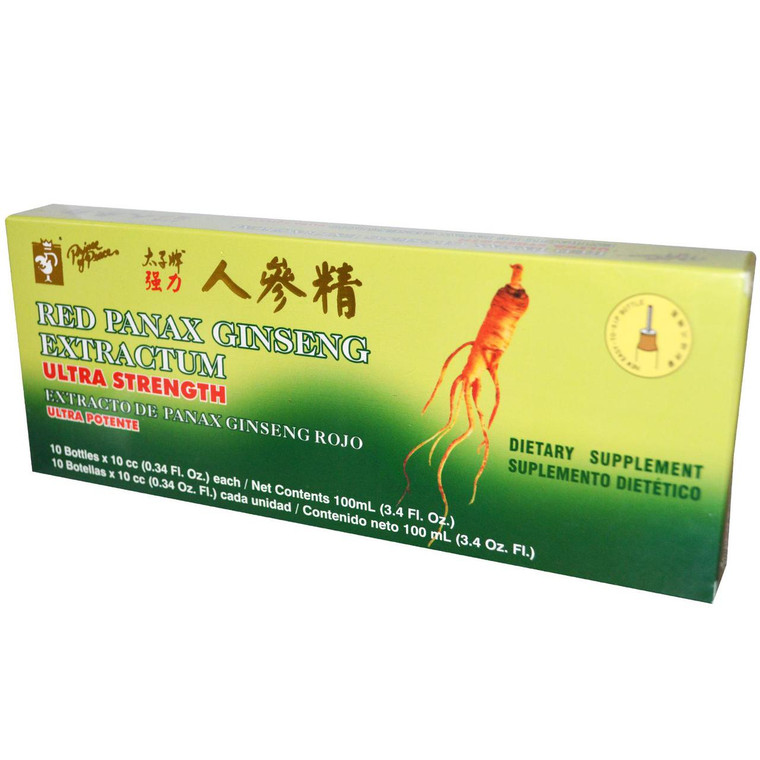 3 PACK of Prince of Peace, Red Panax Ginseng Extractum, Ultra Strength, 10 Bottles, 0.34 fl oz (10 cc) Each