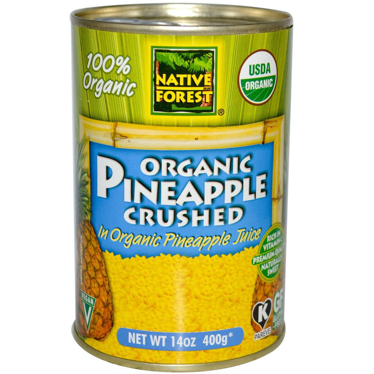 3 PACK of Native Forest, Organic Pineapple, Crushed, 14 oz (400 g)