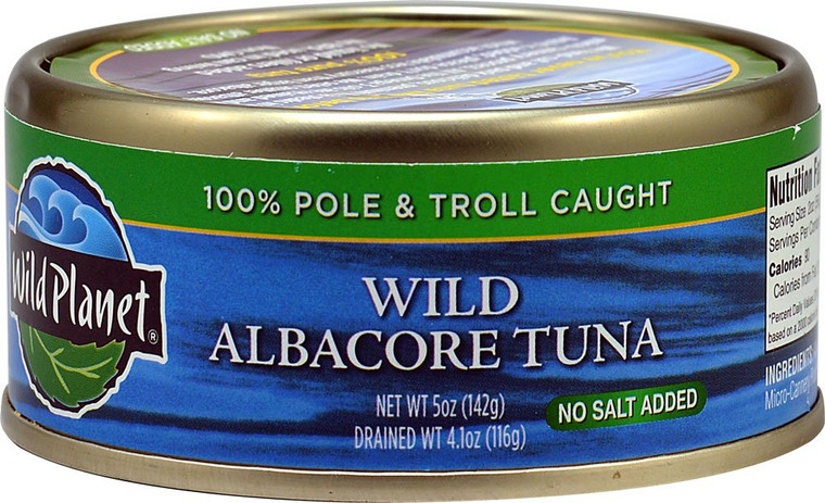 3 PACK of Wild Planet Albacore Wild Tuna No Salt Added -- 5 oz