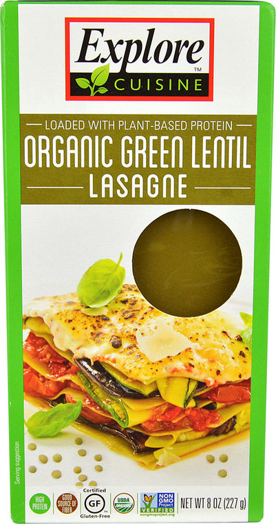 3 PACK of Explore Cuisine Organic Green Lentil Lasagne -- 8 oz