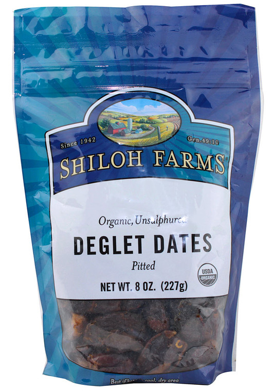 3 PACK of Shiloh Farms Organic Deglet Noor Dates -- 8 oz