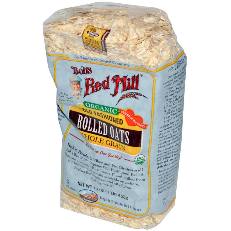 Bobs Red Mill, Organic Old Fashioned Rolled Oats, Whole Grain, 16 oz (453 g)