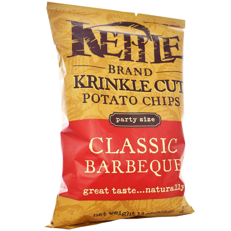 Kettle Foods, Krinkle Cut Potato Chips, Classic Barbeque, 13 oz (369 g)
