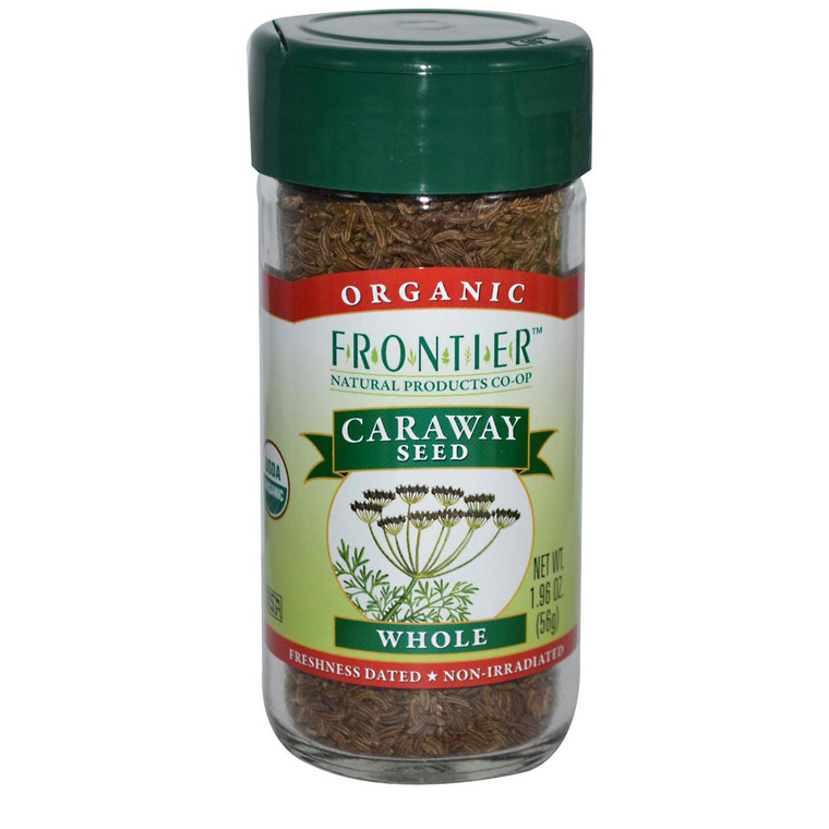 3 PACK of Frontier Natural Products, Organic Caraway Seed, Whole, 1.96 oz (56 g)
