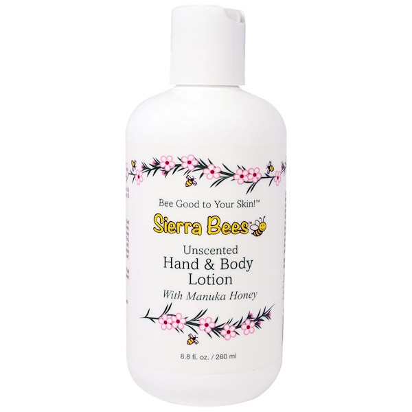 Sierra Bees, Hand & Body Lotion with Manuka Honey, Unscented, 8.8 fl oz (260 ml)