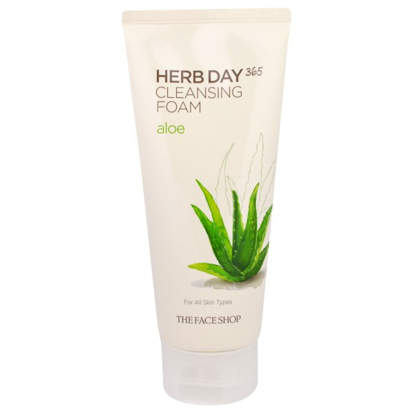 The Face Shop, Herb Day 365, Cleansing Foam, Aloe , 5.74 fl oz (170 ml)