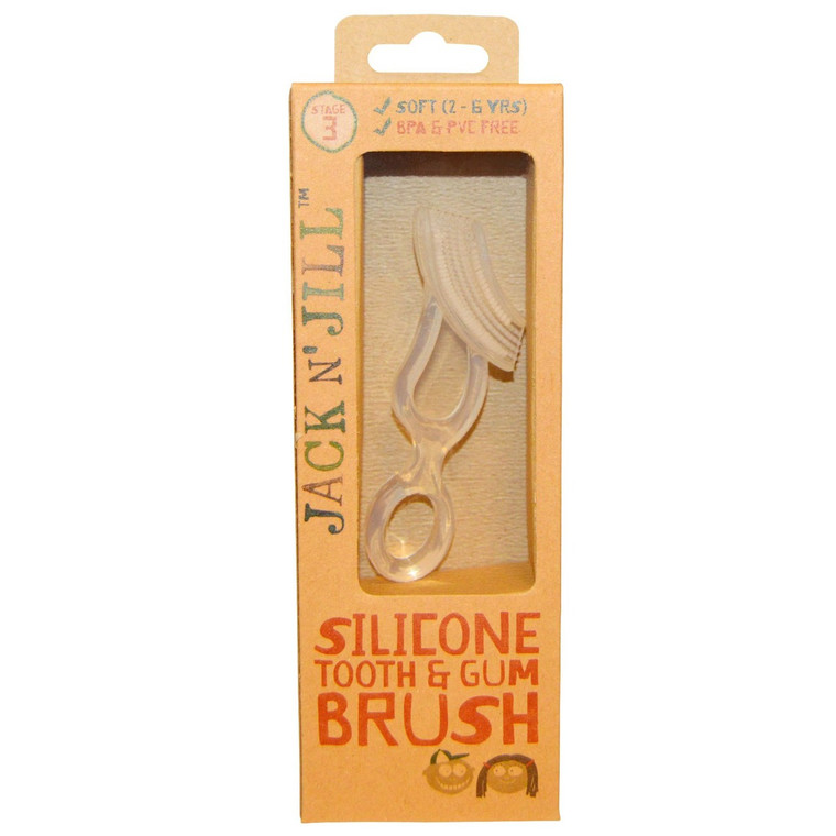 Jack n Jill, Silicone Tooth & Gum Brush, Stage 3, 1 Brush