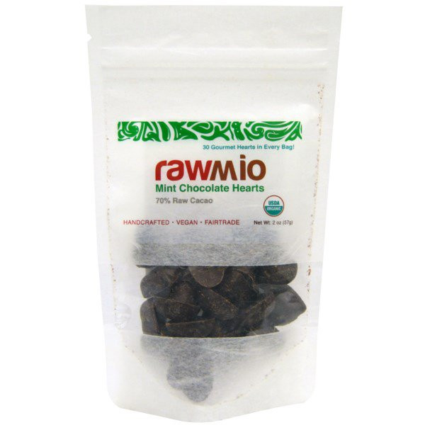 Rawmio, Mint Chocolate Hearts, 2 oz (57 g) (Discontinued Item)