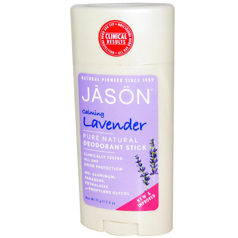 3 PACK of Jason Natural, Pure Natural Deodorant Stick, Calming Lavender, 2.5 oz (71 g)