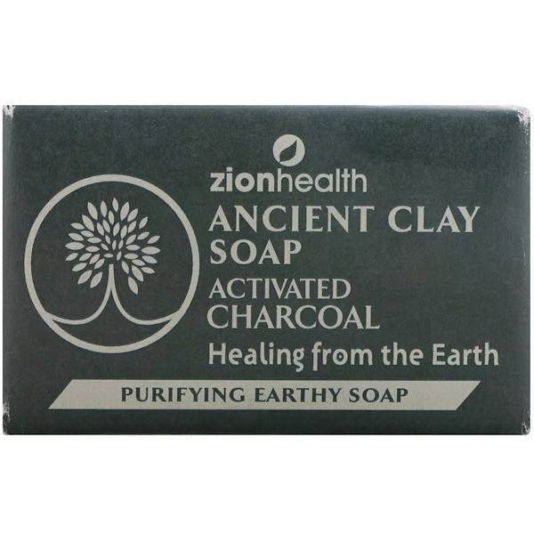 Zion Health, Ancient Clay Soap, Purifying Earthy Soap, Activated Charcoal, 6 oz (170 g) (Discontinued Item)