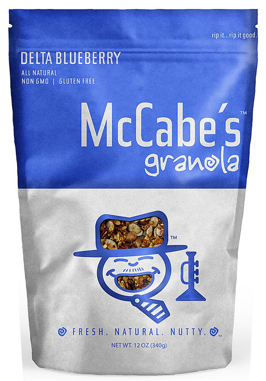 3 PACK of McCabes Granola Gluten Free Delta Blueberry -- 12 oz