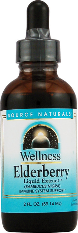 3 PACK of Source Naturals Wellness Elderberry Liquid Extract -- 2 fl oz