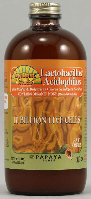 Dynamic Health Lactobacillus Acidophilus Papaya -- 10 billion cells - 16 fl oz