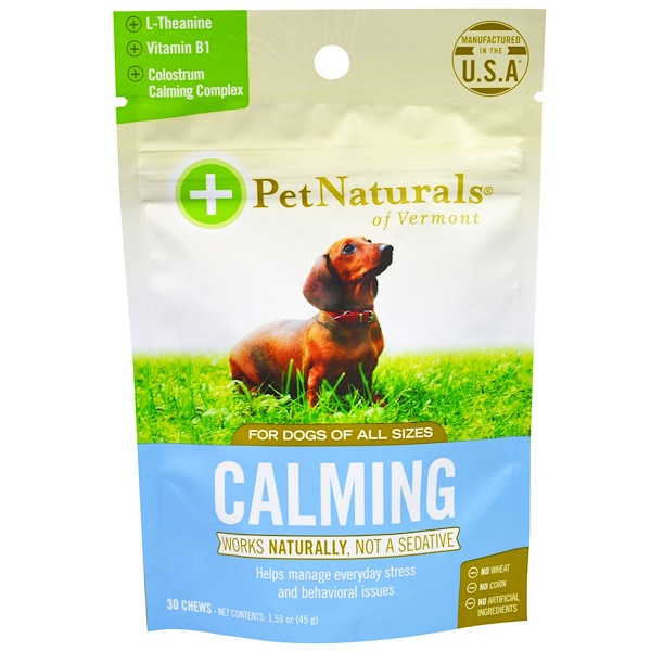 3 PACK of Pet Naturals of Vermont, Calming, For Dogs, 30 Chews, 1.59 oz (45 g)