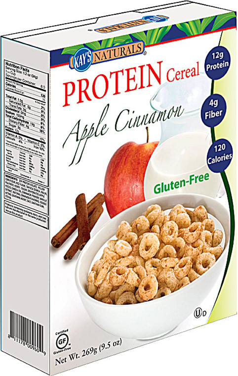 3 PACK of Kays Naturals Protein Cereal Apple Cinnamon -- 9.5 oz