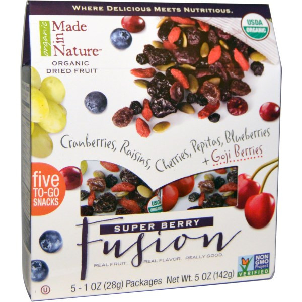 Made in Nature, Organic Fruit Fusion, Superberry Supersnacks, 5 Packages, 1 oz (28 g) Each