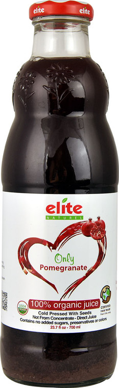 Elite Naturel 100% Organic Juice  Only Pomegranate - 23.7 fl oz