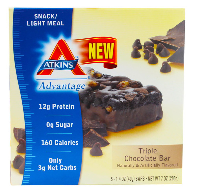 3 PACK of Atkins Tripe chocolate bar Chocolate -- 5 Bars