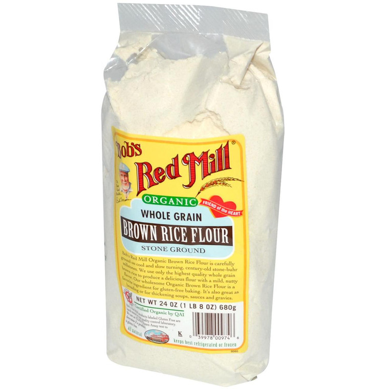 Bobs Red Mill, Organic, Whole Grain Brown Rice Flour, 24 oz (680 g)