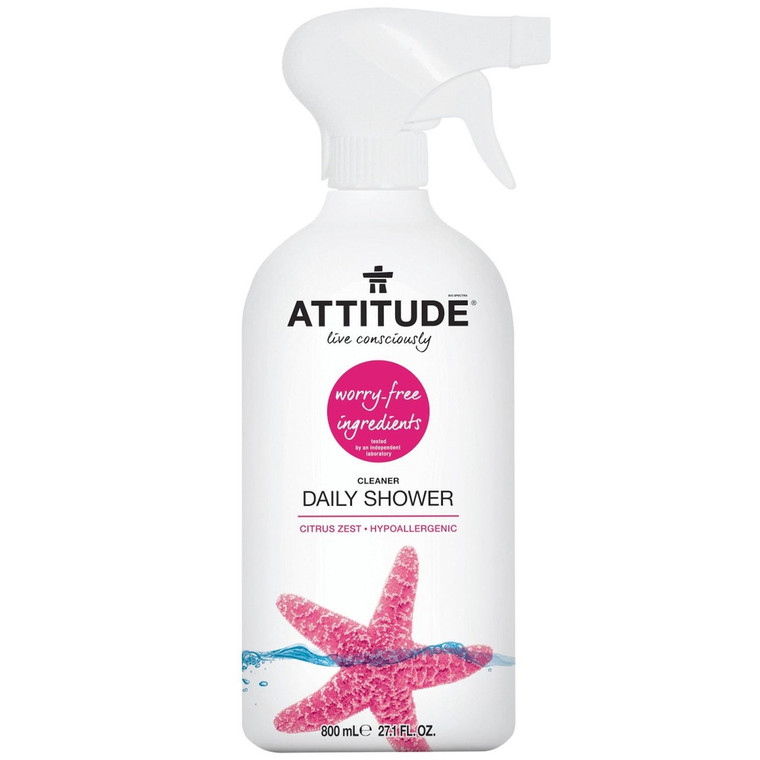 3 PACK of Attitude Nature plus Technology Daily Shower & Tile Cleaner Citrus Zest -- 27.1 fl oz