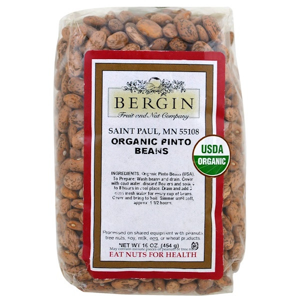 Bergin Fruit and Nut Company, Organic Pinto Beans, 16 oz (454 g)