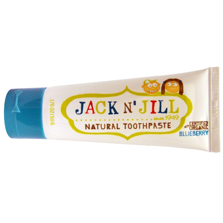 3 PACK of Jack n' Jill, Natural Toothpaste, with Certified Organic Blueberry, 1.76 oz (50 g)