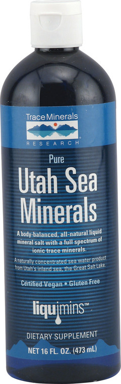 3 PACK of Trace Minerals Research Pure Utah Sea Minerals -- 16 fl oz