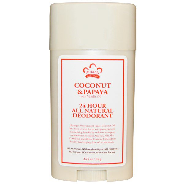 Nubian Heritage, 24 Hour Deodorant, Coconut & Papaya with Vanilla Oil, 2.25 oz (64 g)