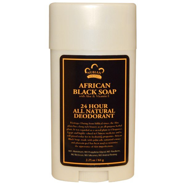 Nubian Heritage, 24 Hour Deodorant, African Black Soap, 2.25 oz (64 g)