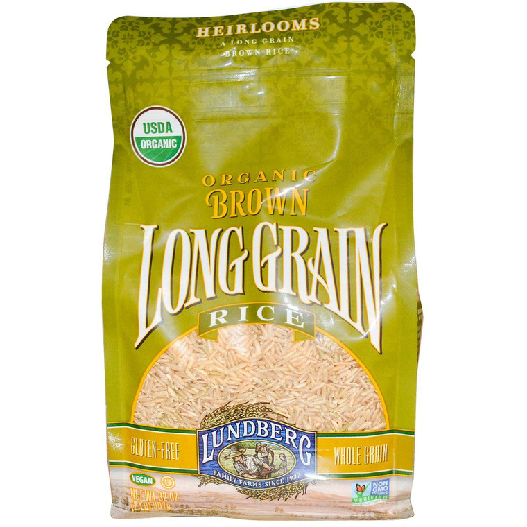 Lundberg, Organic Brown Long Grain Rice, 2 lbs (907 g) (Discontinued Item)