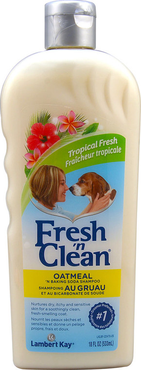 Lambert Kay Fresh N Clean Oatmeal N Baking Soda Shampoo Tropical Scent - 18 fl oz