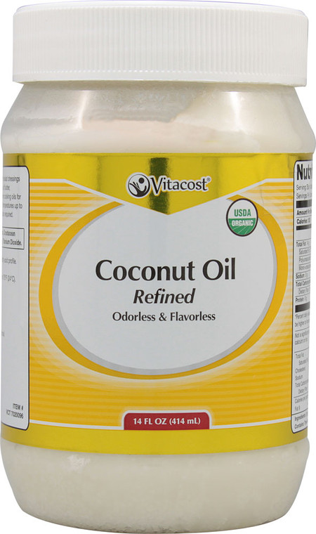 3 PACK of Vitaco Organic Coconut Oil Refined Odorless & Flavorless -- 14 fl oz