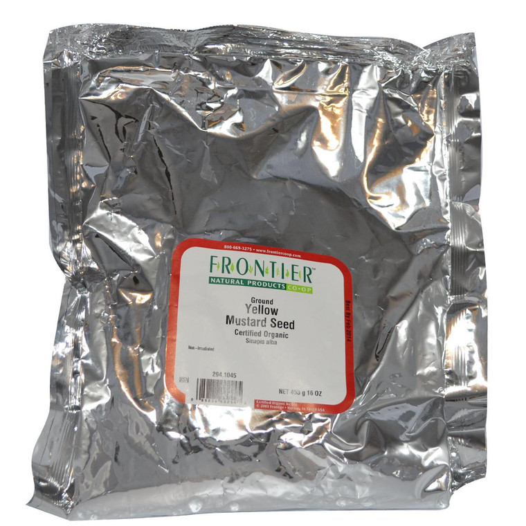 3 PACK of Frontier Co-Op Organic Ground Yellow Mustard Seed -- 16 oz