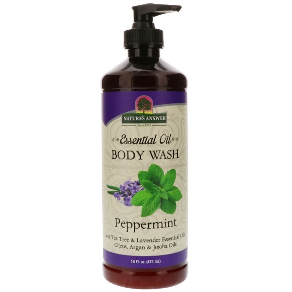 Natures Answer Essential Oil Body Wash Peppermint -- 16 fl oz