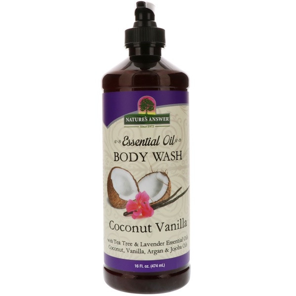 Natures Answer Essential Oil Body Wash Coconut Vanilla -- 16 fl oz