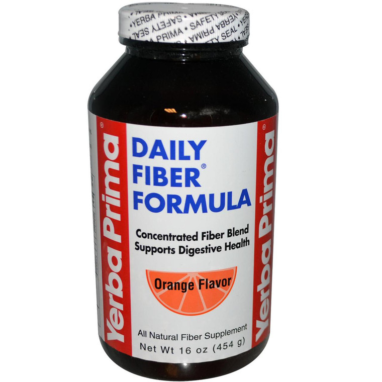 Yerba Prima, Daily Fiber Formula, Orange , 16 oz (453 g)