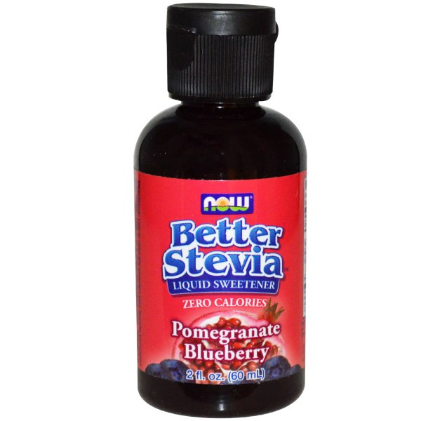 Now Foods, Better Stevia, Zero-Calorie Liquid Sweetener, Pomegranate Blueberry, 2 fl oz (59 ml)