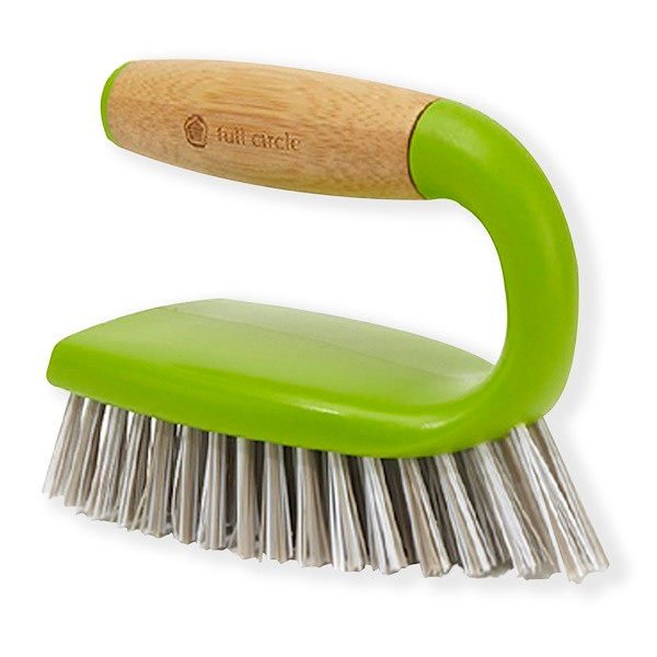 Full Circle, Tough Stuff, All-Purpose Scrub Brush, Green, 1 Brush