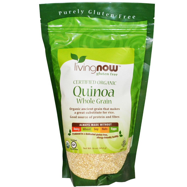 3 PACK of NOW Foods Livingnow Organic Quinoa Whole Grain -- 16 oz