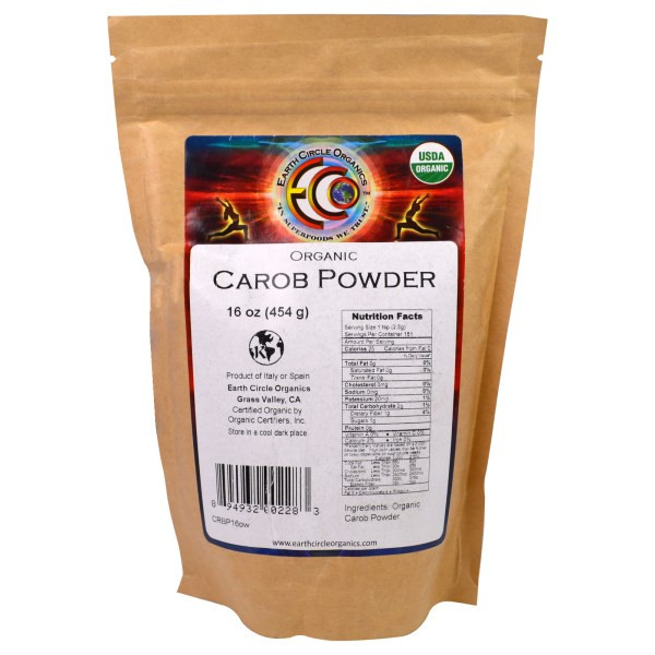 Earth Circle Organics, Organic Carob Powder, 16 oz (454 g)