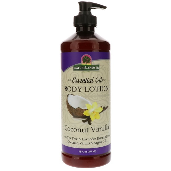 Natures Answer, Essential Oil, Body Lotion, Coconut Vanilla , 16 fl oz (474 ml) (Discontinued Item)