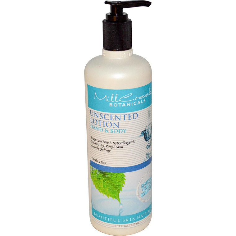 Mill Creek, Hand & Body Lotion, Unscented, 16 fl oz (473 ml)